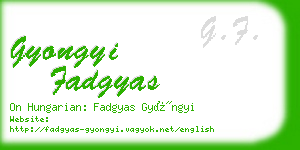 gyongyi fadgyas business card